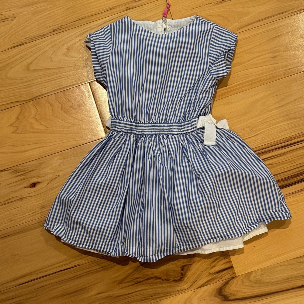 Crewcuts Navy and White Striped Dress